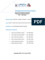 Ensayo La Labor Docente para La Perseverancia de La Biodiversidad Grupo N°5