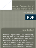 1 An Investment Perspective of Human Resource Management