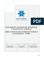 Reglamento de Seguridad Salud en El Trabajo - Antares