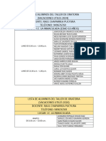 Lista de Alumnos Del Taller de Oratoria-Raul