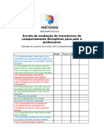 Escala de Avaliação de Transtornos de Comportamento Disruptivos para Pais e Professores