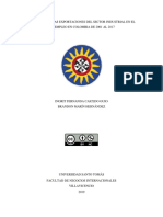 Exportaciones Industriales y Desempleo en Colombia