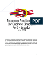 Programa Del Gabinete Binacional Perú - Ecuador