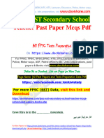 FPSC SST Secondary School Teacher Past Paper Mcqs PDF