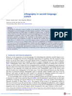 Influence of Orthography in Second Language Phonological Acquisition