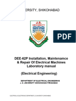 Dee-61p Installation, Maintenance& Repair of Electrical Machine Lab