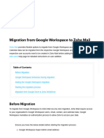 One Click - Migration From Google Workspace To Zoho Mail