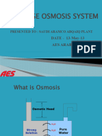 Reverse Osmosis System: DATE - 13-May-13 Aes Arabia LTD