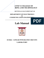 Ec8462-Linear Integrated Circuits Laboratory-879654152-Ece Lic - Manual