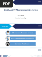 BioCLIA 500 Maintenance Training