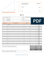 Hotel Invoice Template 2024