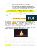 Termoquímica e Espontaniedade Das Reações