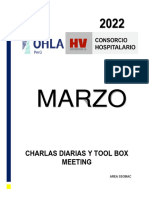 Charlas Diarias y Tool Box Meeting - Marzo 2022