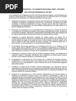 Declaración Presidencial Lima - XV Gabinete Binacional Perú-Ecuador - 3-7-24 Perú Rev