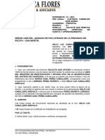 Solicito Remitan Documentos. Numero de Cuenta y Apersonamiento