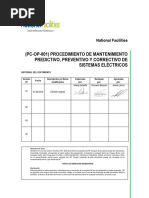 1.4 Pc-Op-001 Mtto Predictivo, Preventivo y Correctivo de Sistemas Electricos