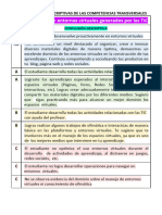 Conclusiones Descriptivas de Las Competencias Transversales