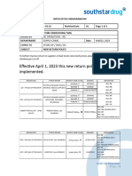 STORE RETURN SCHEDULE As of MARCH 2023 Signed