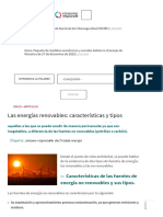 Las Energías Renovables - Características y Tipos - Consumo Responde