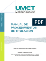 Umet Manual de Procedimientos de Titulación