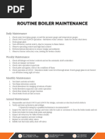 Boiler Maintenance Checklist and Logs