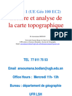 Analyse Et Lecture de La Carte Topographique Licence 1 2016-2017-1