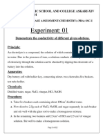 Practical Base Assessment (Chemistry) (Pba) Ssc-I