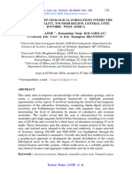 Mapping of Spatial Distribution of Deep Geological Formations Within The Akakro Locality, Toumodi Region, Central Côte D'Ivoire - West Africa