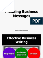 Planning Business Messages: Excellence in Business Communication