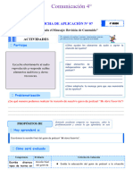 FICHA 7-4to - Afinando El Mensaje Revisión de Contenido - COM 4°