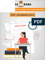 Upsc Cse Mains Past 10 Years Topic Wise Questions Governance Gs