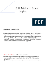 NCM 219 Midterm Review