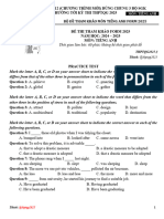 ĐỀ THI THAM KHẢO TIẾNG ANH 12 - FORM 2025 - ĐỀ SỐ 1 (Có đáp án)