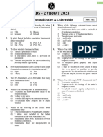 Fundamental Duties & Citizenship - DPP 10.1 - (CDS - 2 Viraat 2023)