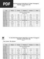 Updated Class Timetable, 3rd Term 2024