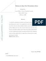 Path Integral Solution by Sum Over Perturbation Series (1999) (De-Hone Lin)