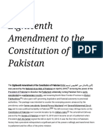 Eighteenth Amendment To The Constitution of Pakistan - Wikipedia