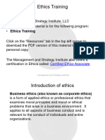 Free Ethics Training Material