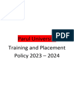 PU Placement Policy 2.0 - I