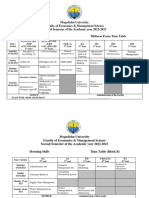 Update Midterm Exam Time Table 2022-2023 Second Semester FEMS