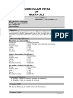 Curriculam Vitae OF Hasan Ali: Objective