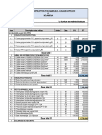 Devis Estimatif Et Quantitatifs Rez de Chaussee