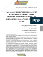 49 - Rizotomia e Discectomia Endoscópica No Tratamento Da Dor Lombar Crônica e Radiculopatia Aguda Na Síndrome Da Pessoa Rígida - Relato de Caso