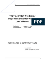 TRST-A10/TRST-A15 Printer Image Print Driver For Windows User's Manual