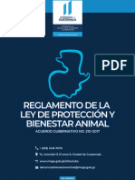 Reglamento de La Ley de Protección y Bienestar Animal Acuerdo Gubernativo 210-2017