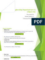 Share A Knowledge About Laws in Chemical Engg