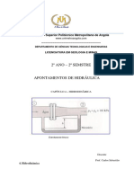 Capitulo 4 - HIDRODINÂMICA - lEI DA CONSERVAÇÃO DA MASSA E DE ENERGIA - 2024