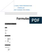 Sta301 Final Term Preperation Formulas