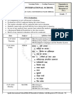 Apollo International School: Date Subject Syllabus Outline For PT-1