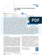 Role of Rock Saturation Condition On Rock-Mud Inte